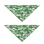 Green And White Digital Camo Print Dog Bandana