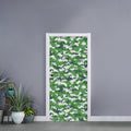 Green And White Digital Camo Print Door Sticker