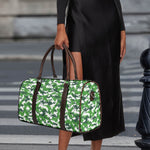 Green And White Digital Camo Print Duffle Bag