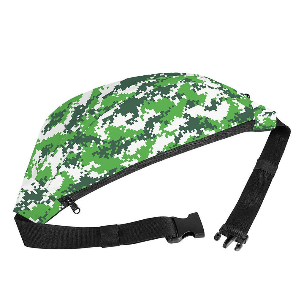 Green And White Digital Camo Print Fanny Pack