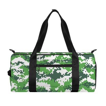 Green And White Digital Camo Print Gym Bag