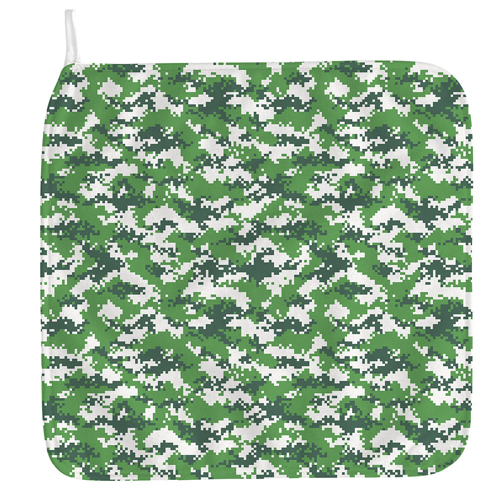 Green And White Digital Camo Print Hand Towel