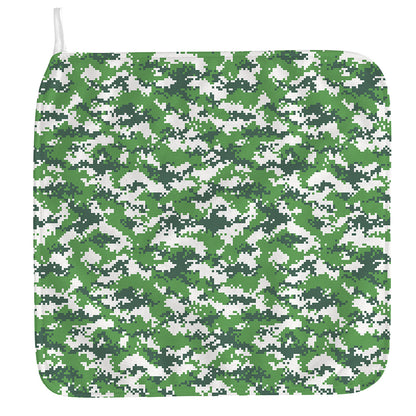 Green And White Digital Camo Print Hand Towel