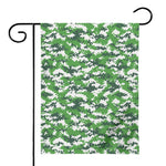 Green And White Digital Camo Print House Flag