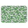 Green And White Digital Camo Print Indoor Door Mat