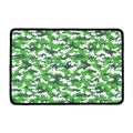 Green And White Digital Camo Print Kitchen Mat