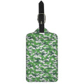 Green And White Digital Camo Print Luggage Tag
