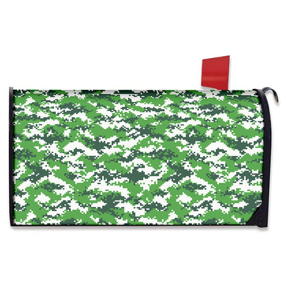 Green And White Digital Camo Print Mailbox Cover