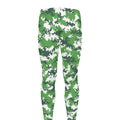 Green And White Digital Camo Print Men's Leggings