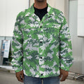Green And White Digital Camo Print Men's Shirt Jacket