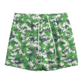 Green And White Digital Camo Print Mesh Shorts