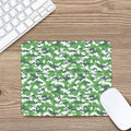 Green And White Digital Camo Print Mouse Pad