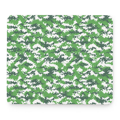 Green And White Digital Camo Print Mouse Pad