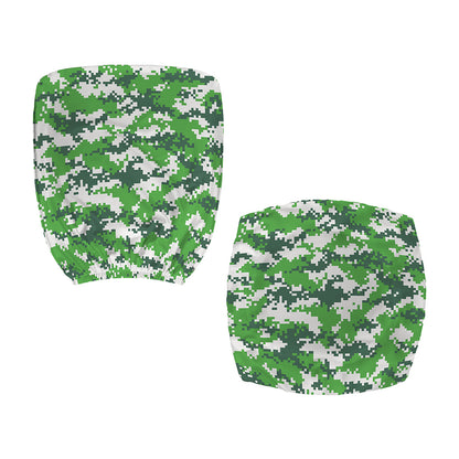 Green And White Digital Camo Print Office Chair Cover