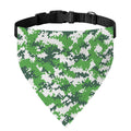 Green And White Digital Camo Print Over The Collar Dog Bandana