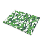 Green And White Digital Camo Print Pet Cooling Mat Cover