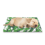 Green And White Digital Camo Print Pet Cooling Mat Cover