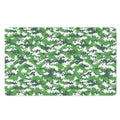 Green And White Digital Camo Print Polyester Doormat
