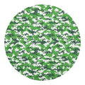 Green And White Digital Camo Print Round Blanket