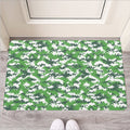 Green And White Digital Camo Print Rubber Doormat
