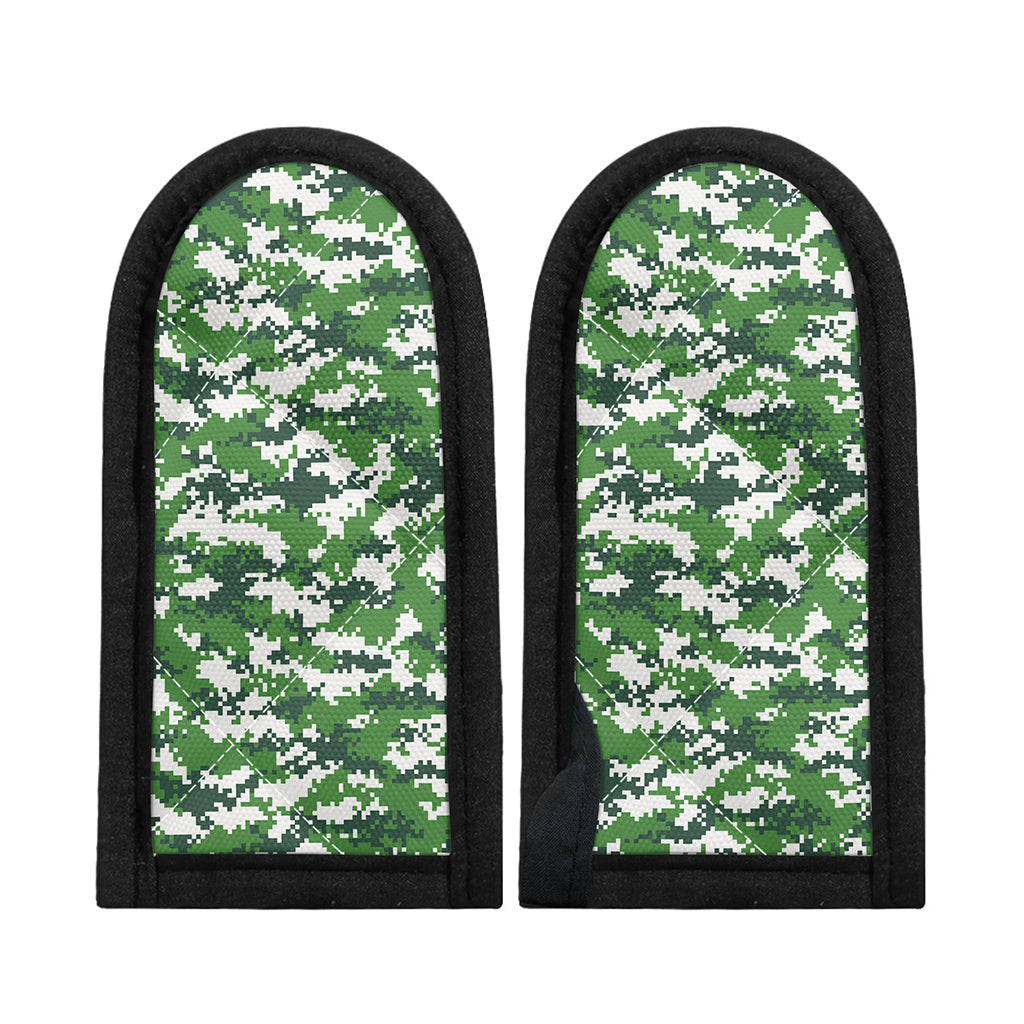 Green And White Digital Camo Print Skillet Handle Cover