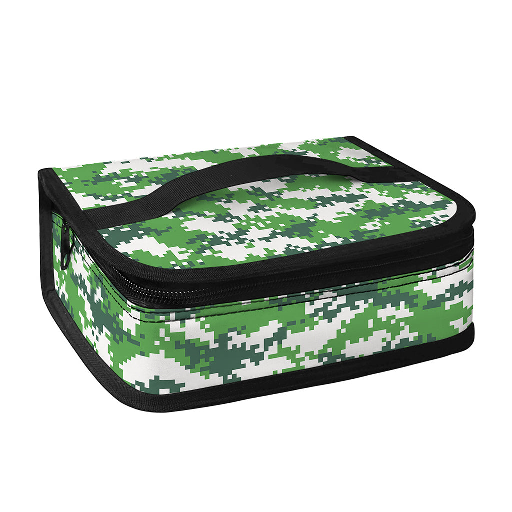 Green And White Digital Camo Print Small Lunch Bag