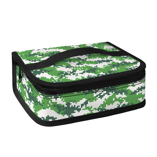 Green And White Digital Camo Print Small Lunch Bag