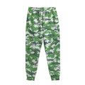Green And White Digital Camo Print Sweatpants
