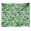 Green And White Digital Camo Print Tapestry