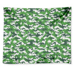 Green And White Digital Camo Print Tapestry