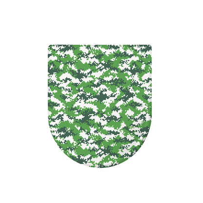 Green And White Digital Camo Print Toilet Lid Cover