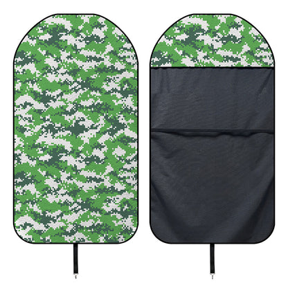 Green And White Digital Camo Print Waterproof Car Seat Cover
