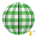 Green And White Gingham Pattern Print Basketball