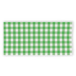 Green And White Gingham Pattern Print Beach Towel