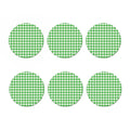 Green And White Gingham Pattern Print Coaster Set