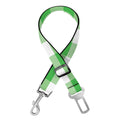 Green And White Gingham Pattern Print Dog Seat Belt