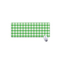 Green And White Gingham Pattern Print Extended Mouse Pad