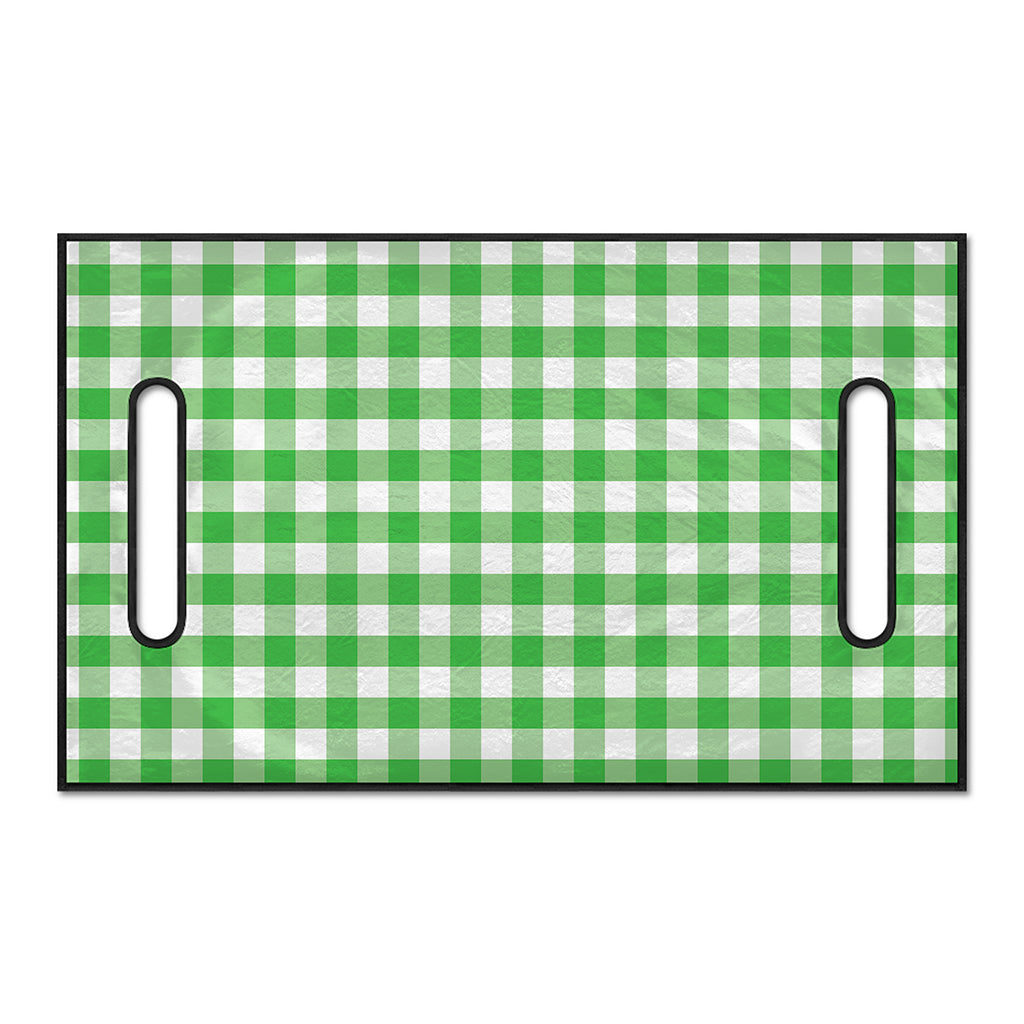 Green And White Gingham Pattern Print Golf Cart Seat Cover