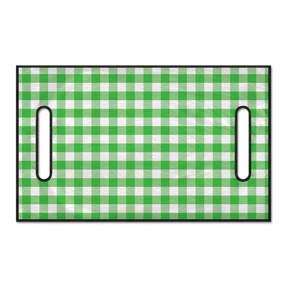 Green And White Gingham Pattern Print Golf Cart Seat Cover