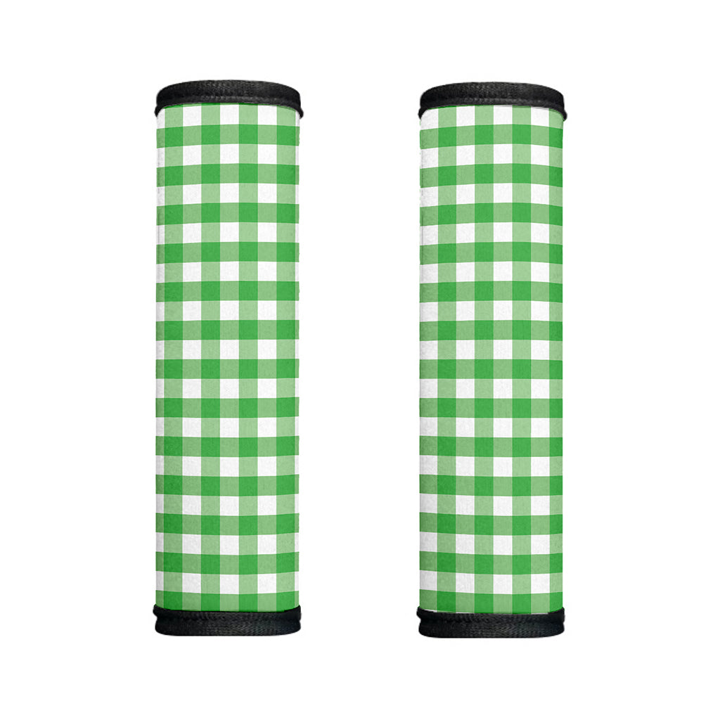 Green And White Gingham Pattern Print Handle Covers
