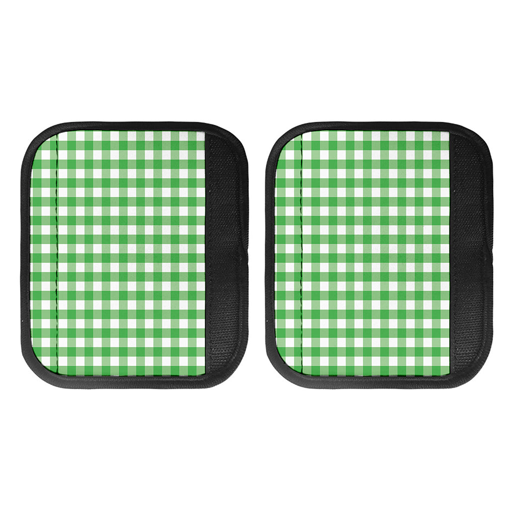 Green And White Gingham Pattern Print Handle Covers