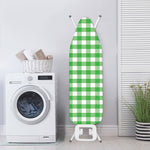 Green And White Gingham Pattern Print Ironing Board Cover