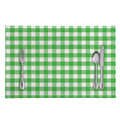 Green And White Gingham Pattern Print Placemat