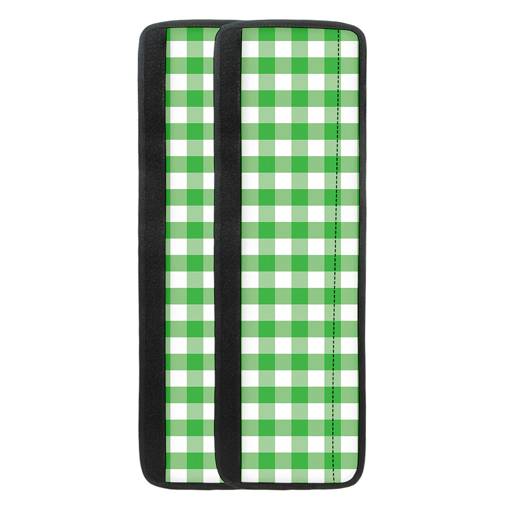 Green And White Gingham Pattern Print Refrigerator Handle Covers