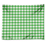 Green And White Gingham Pattern Print Tapestry