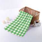 Green And White Gingham Pattern Print Towel