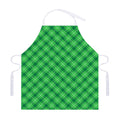 Green And White Plaid Pattern Print Adjustable Apron