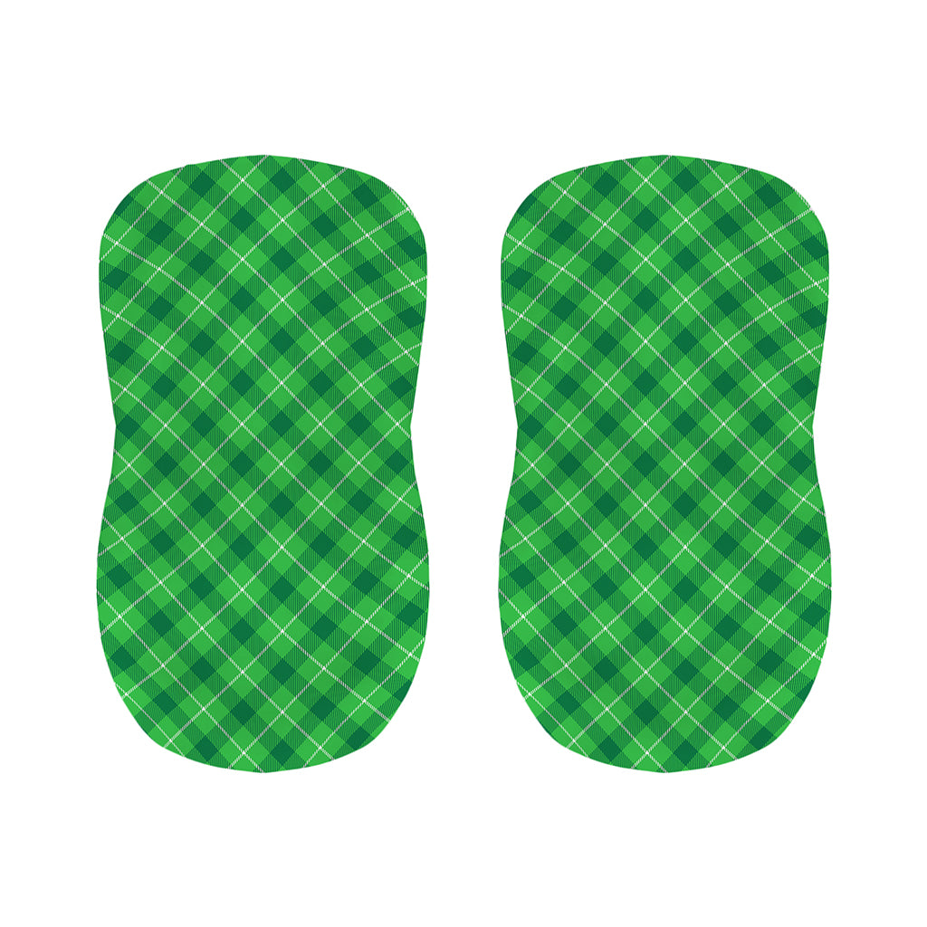 Green And White Plaid Pattern Print Bar Stool Covers