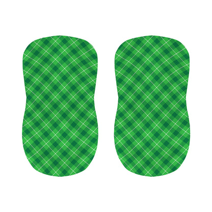 Green And White Plaid Pattern Print Bar Stool Covers