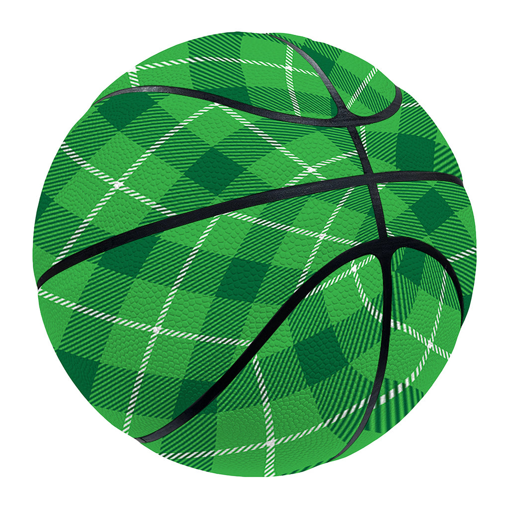 Green And White Plaid Pattern Print Basketball